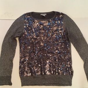 Cool & Classy Grey Sequined Sweater